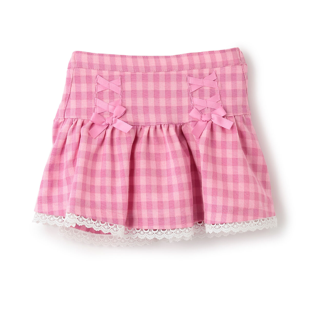 Laced Ribbon Skirt,Pink, large image number 7