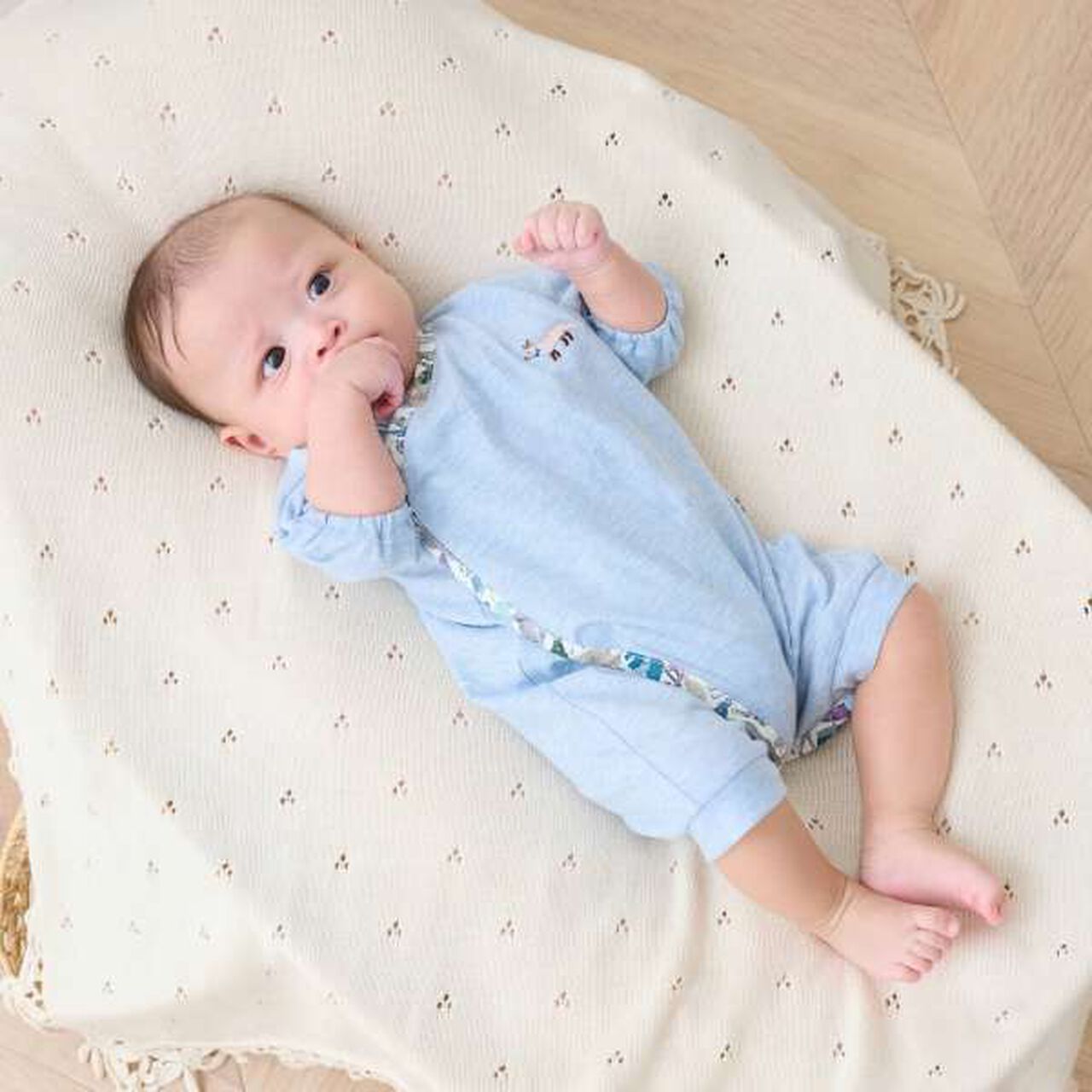 Liberty Print Newborn Wear,Blue, large image number 0