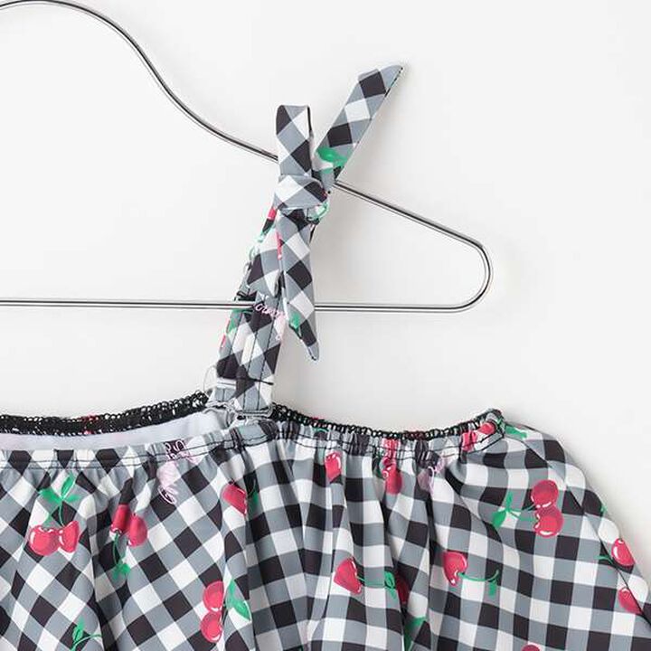 [SWIM] Cherry Pattern Frill Swimwear (2 WAY),Black, medium image number 4