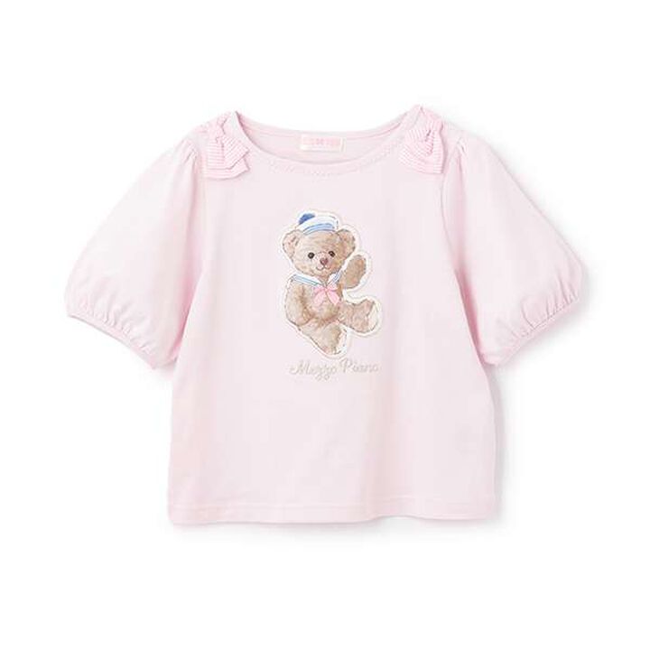 Marine Bear 5-Minute Sleeve T-Shirt,Lilac, medium image number 0