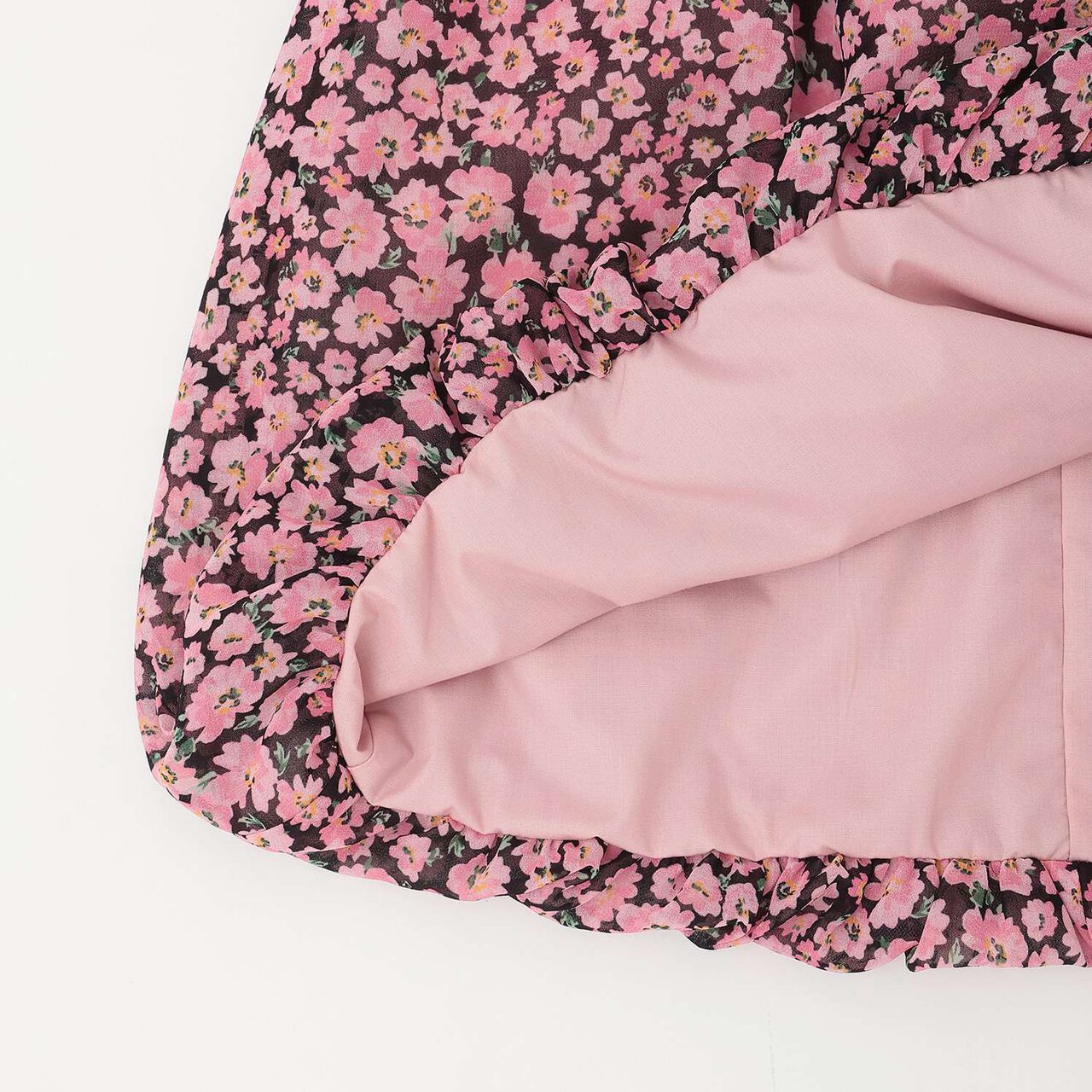 Petite Floral Balloon One-Piece Dress,Pink, large image number 6