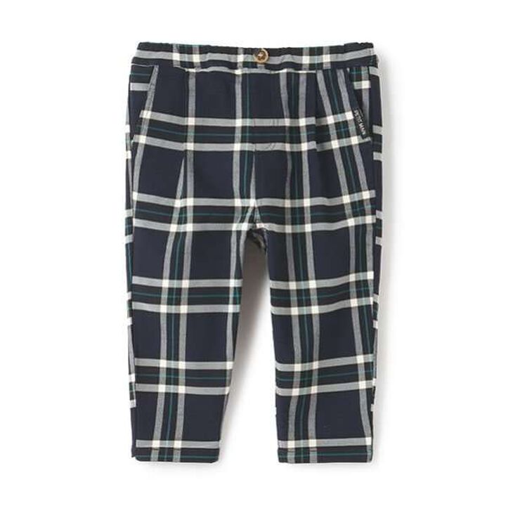 Wool Lined Check Tapered Pants,Black, medium image number 15