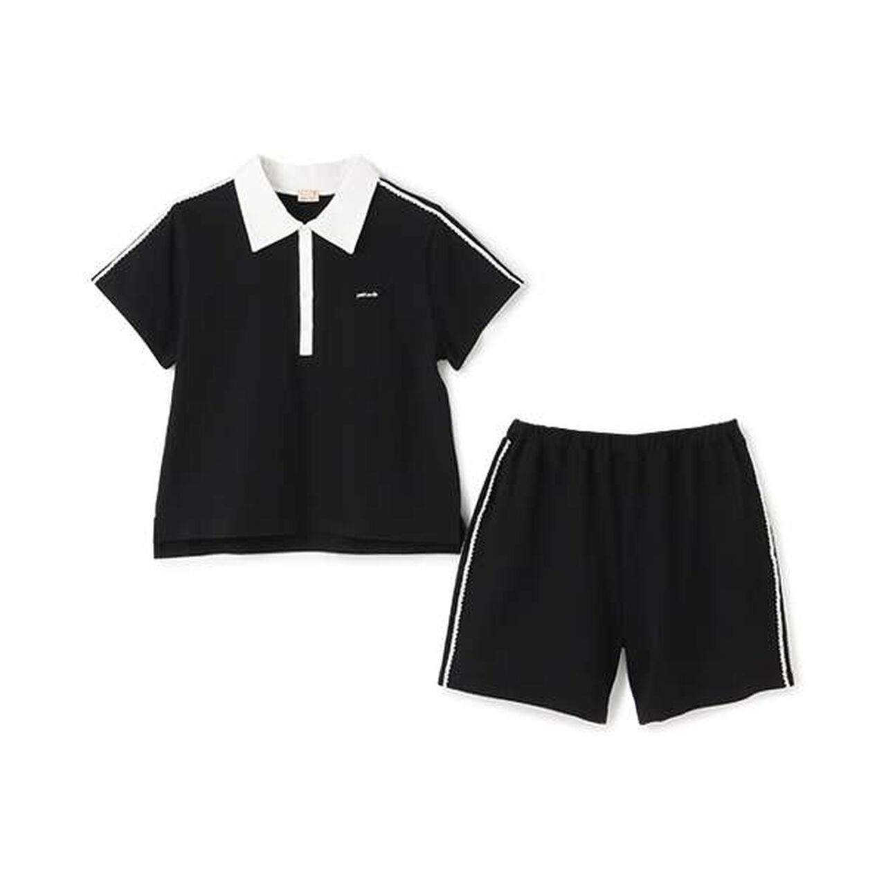 [Link/Cool Touch] Polo Outfit Set,Black, large image number 2