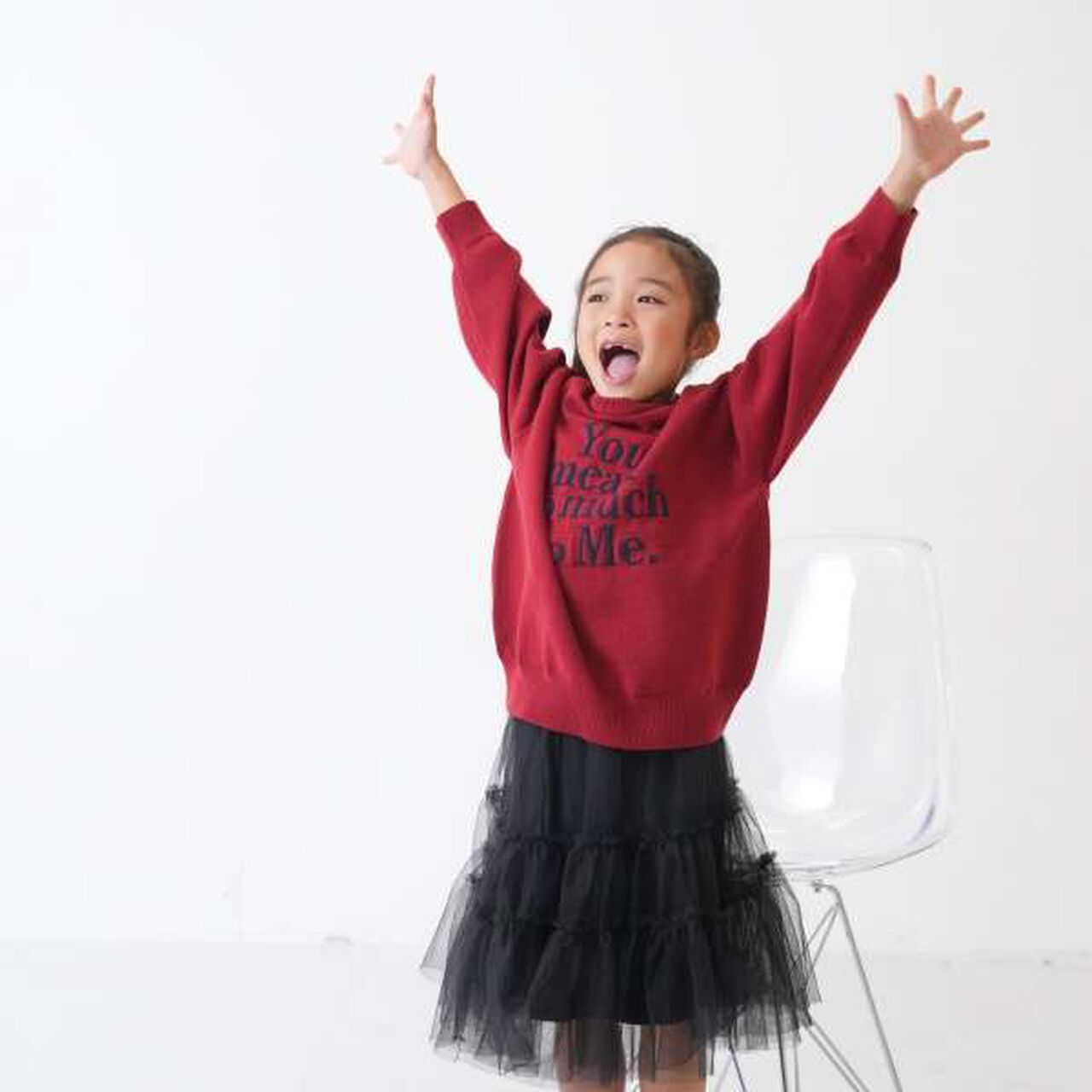 [Matching with Dad Outfit] Machine Washable Kids Logo Knitwear,Navy, large image number 17