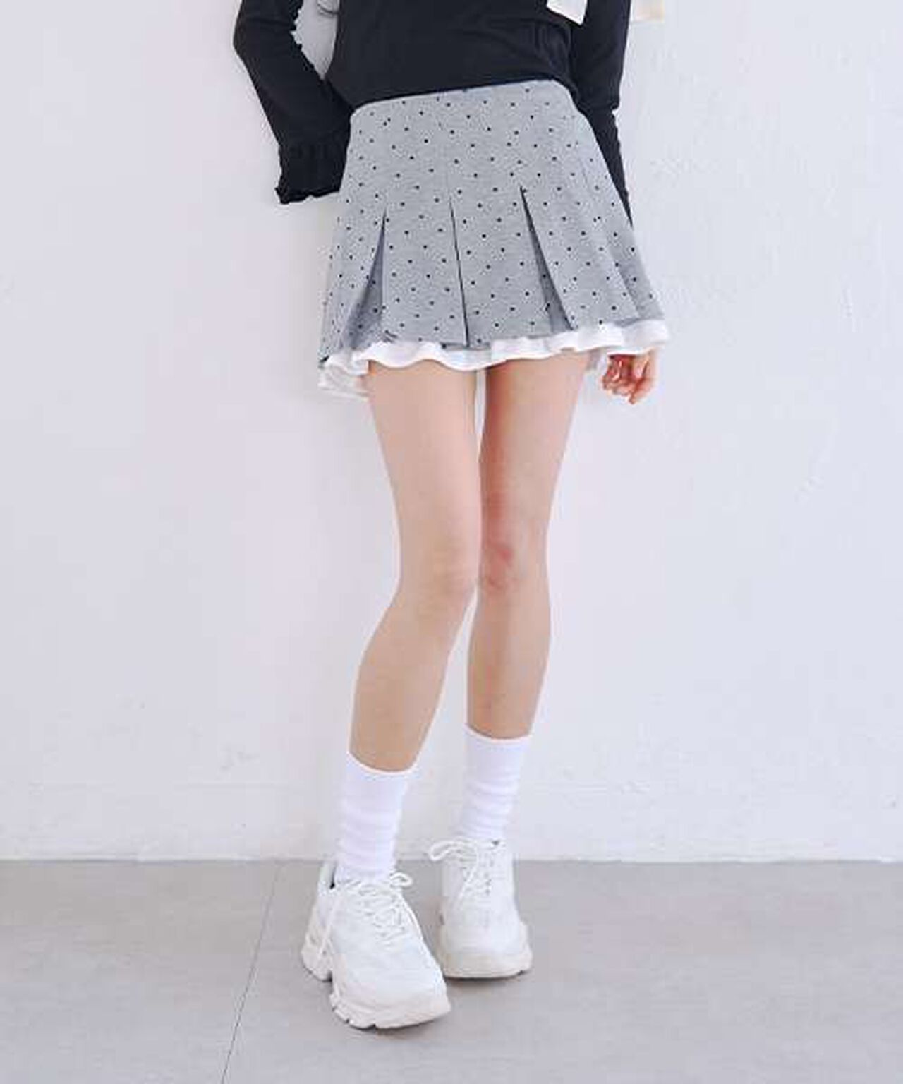 Layered Cut Pleated Mini Skirt,Multi color, large image number 2