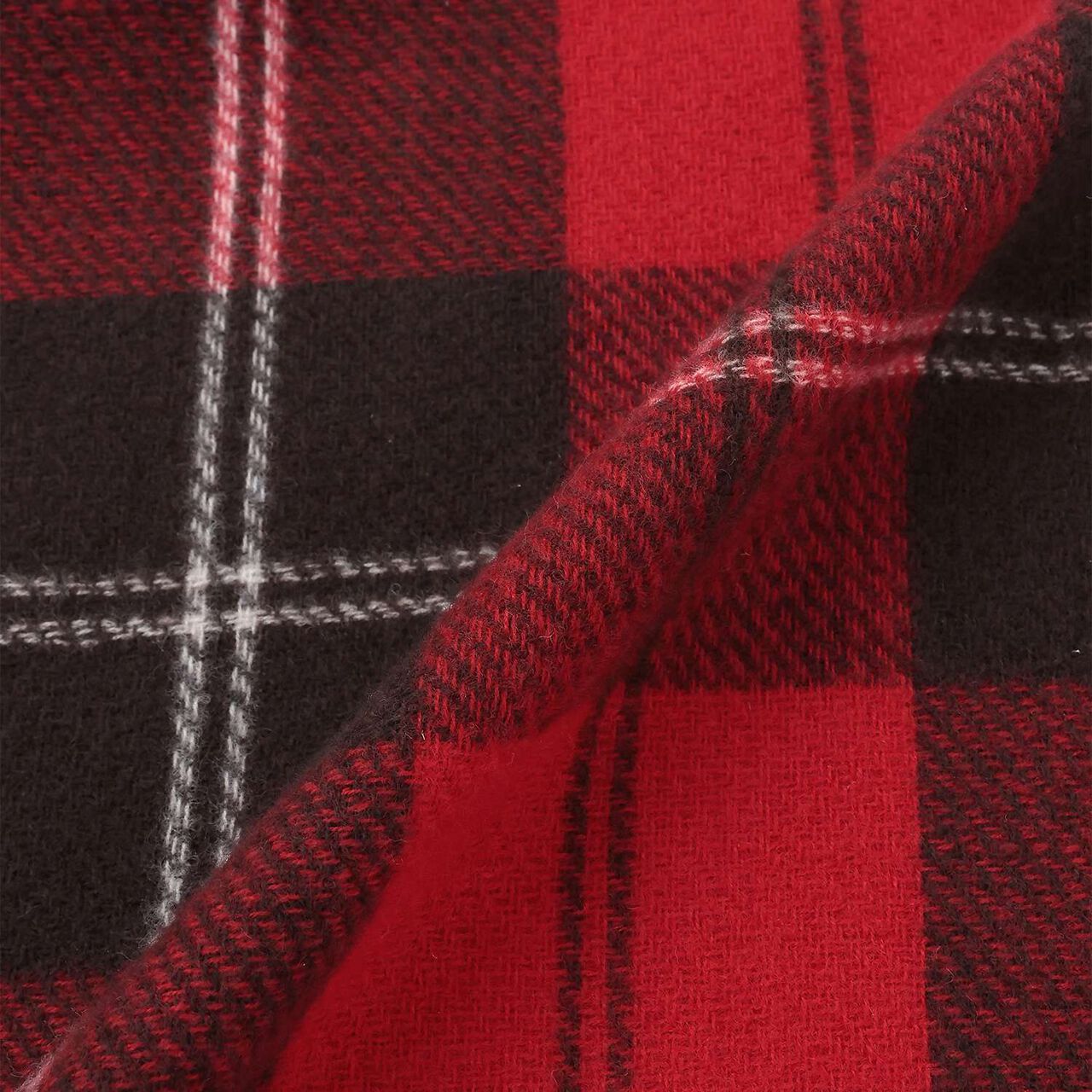 [Static-Free] Cashmere Touch Checkered Scarf,Navy, large image number 2