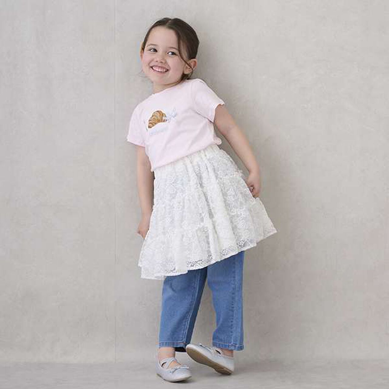 [Link] Lace Skirt,Off white, large image number 9