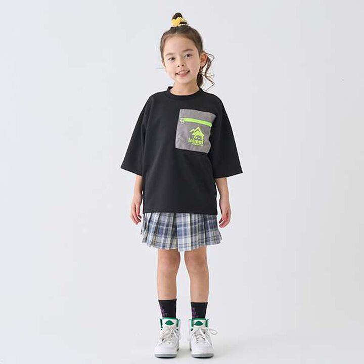 Water-Repellent Ponte Color-Blocked Pocket Big T-Shirt,White, medium image number 11