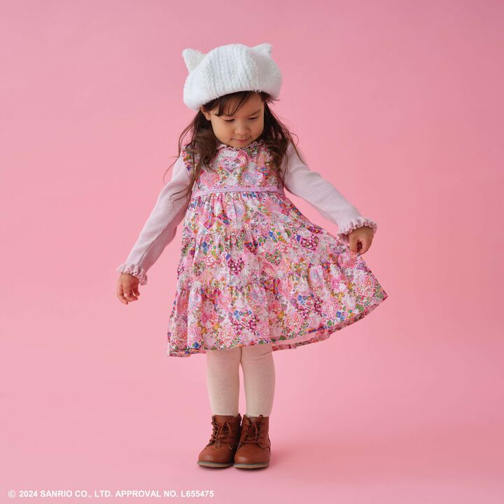 Hello Kitty Patchwork Hearts One-Piece Dress,Blue, medium image number 17