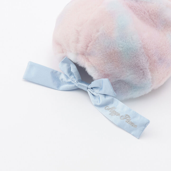 Ribbon Patch Faux Fur Cap,Multi color, medium image number 3