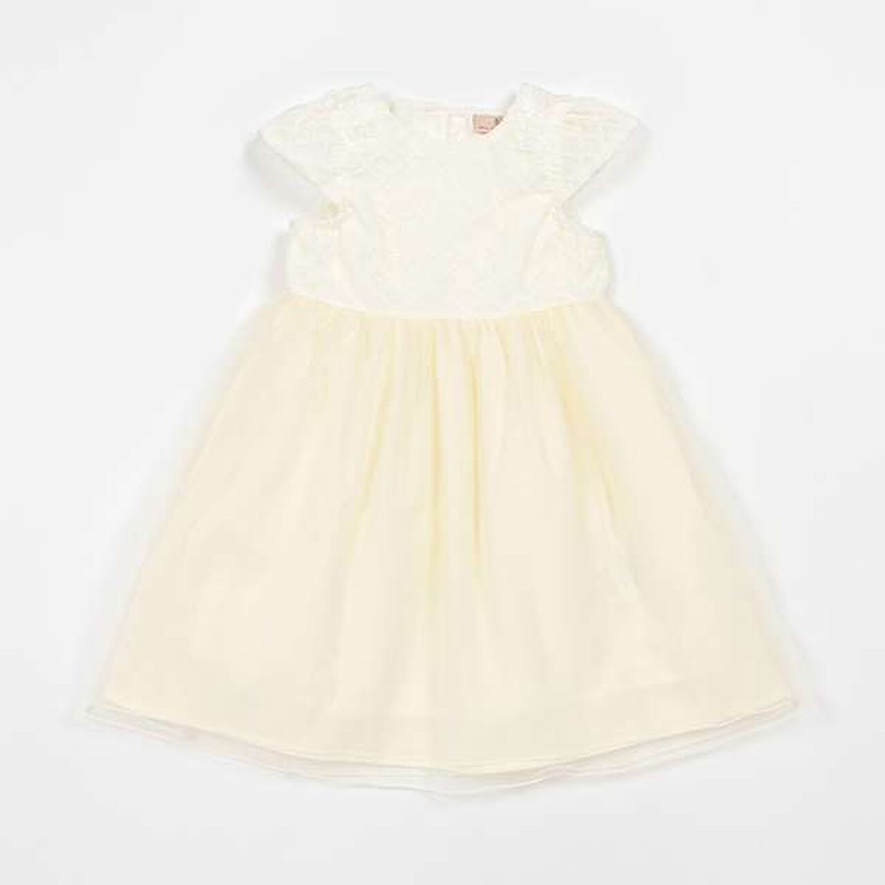 Flower Lace Tulle One-Piece Dress,Cream, large image number 0