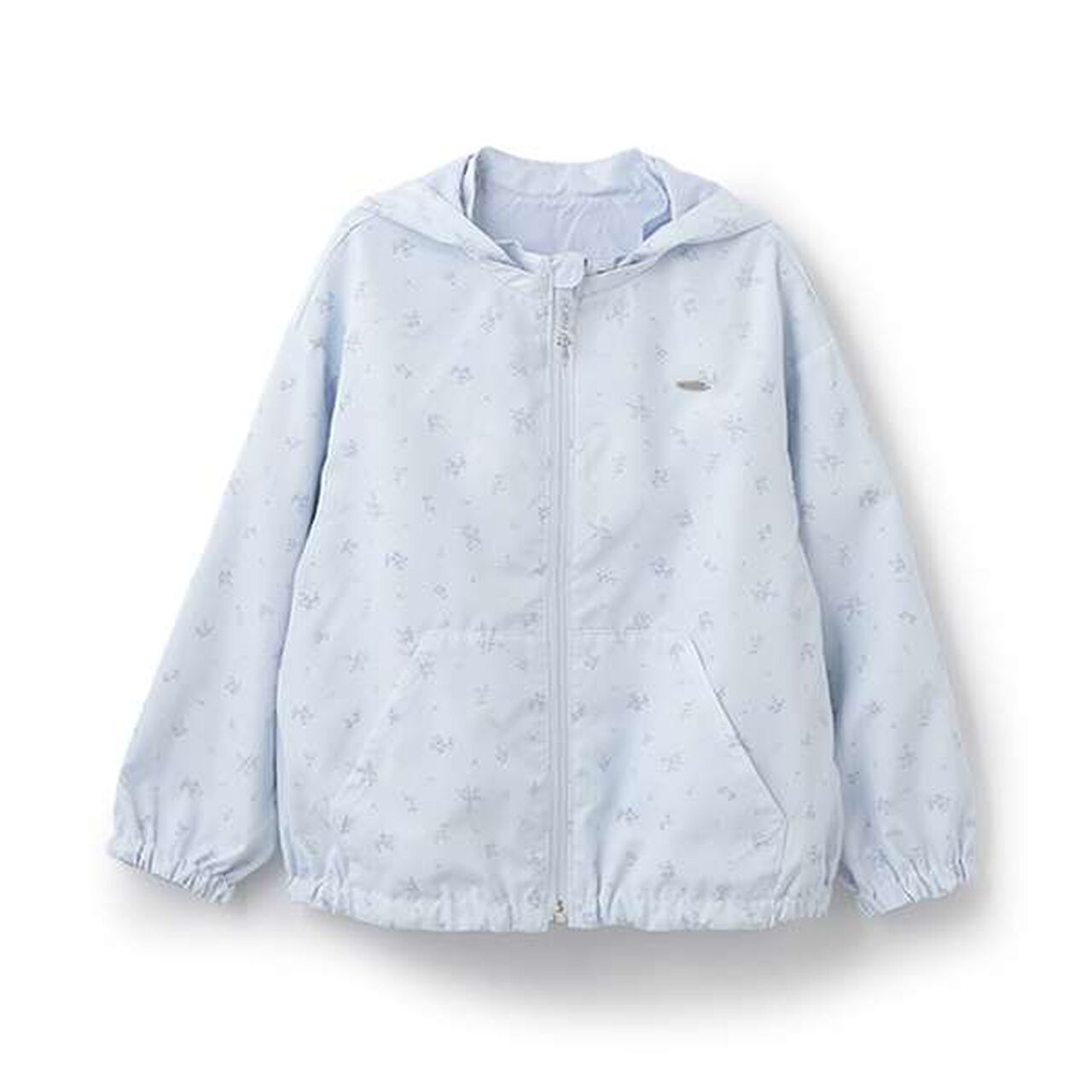 Color Block Floral Reversible Jacket,Sax blue, large image number 12