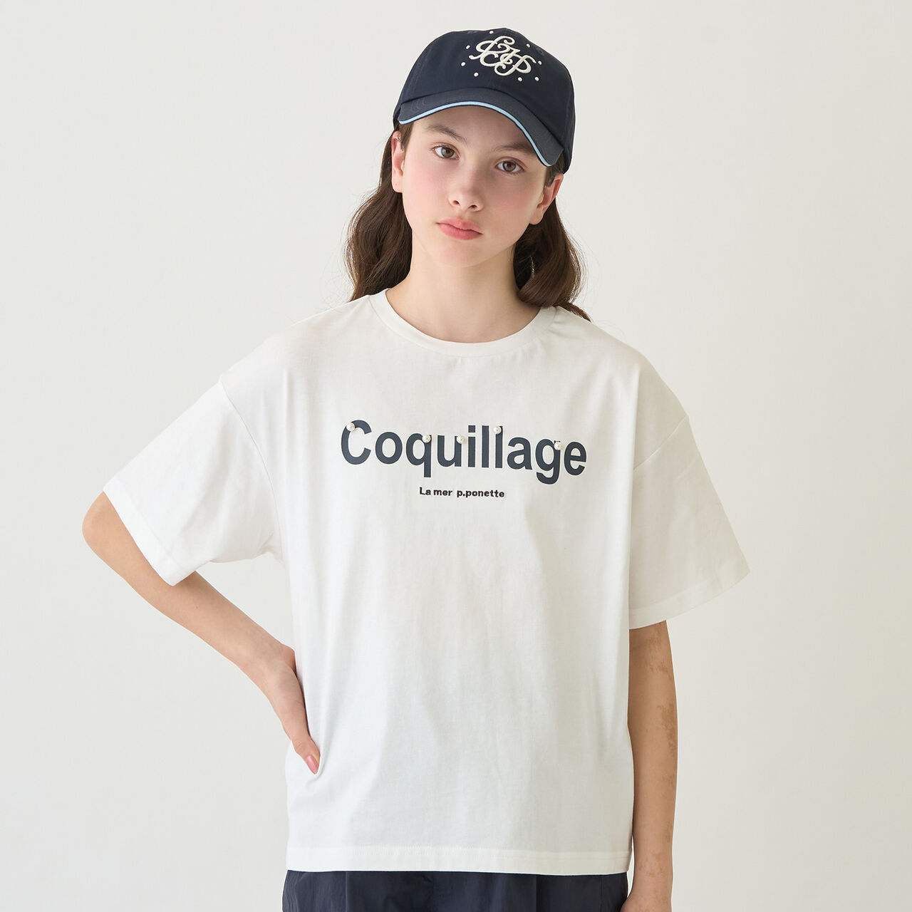 [UV & Cool Touch] 3D Embroidery Pearl Cap,Navy, large image number 17