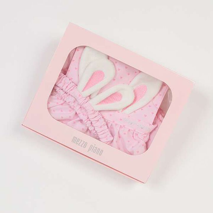 Original Box Bunny Ear Apron & Headband Set,Light pink, medium image number 8
