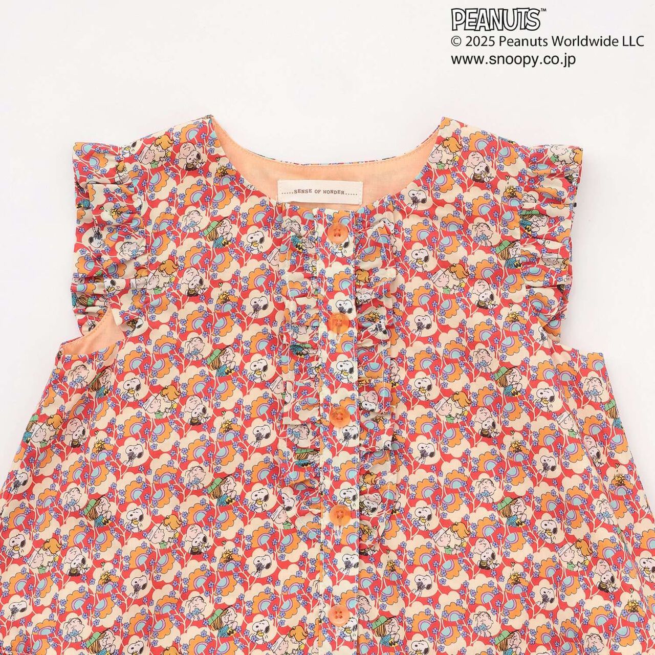 [PEANUTS] Frill Jumper Skirt,Red, large image number 2