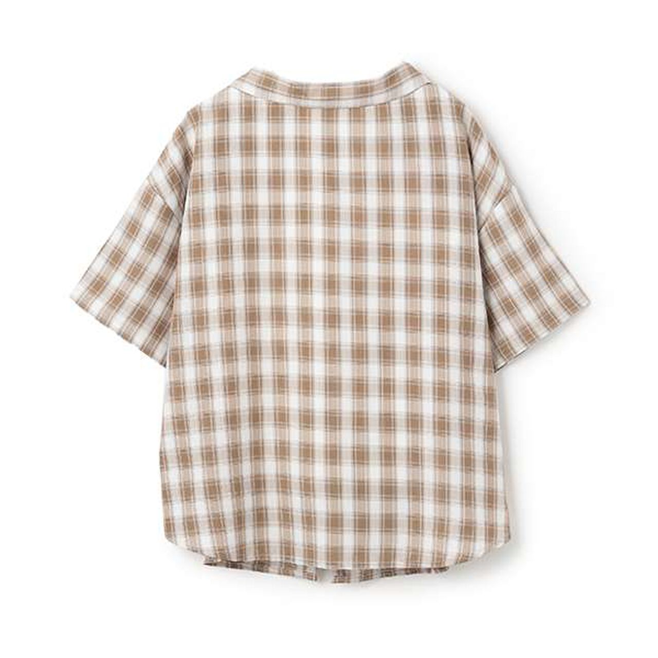 2 WAY Checkered Shirt Set,Black, large image number 1