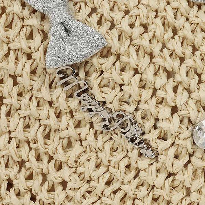 Woven-Style Pouch Bag,Light beige, medium image number 5