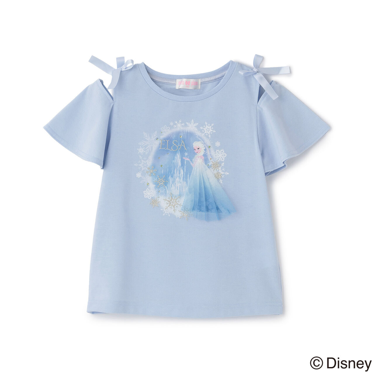Frozen Elsa 2WAY T-Shirt [Cool Touch, UV Protection, Quick-Dry, Heat Shielding],Sax blue, large image number 4