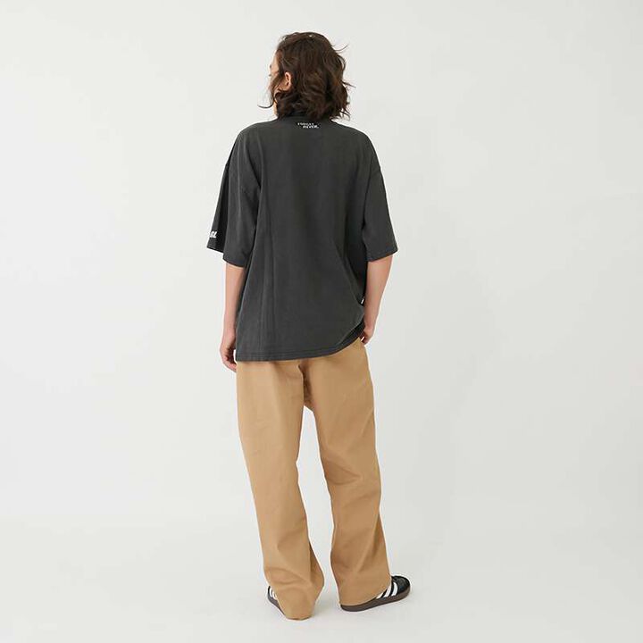 [FORGETNEVER] Heavyweight Pigment-Dyed Printed T-Shirt,Brown, medium image number 18