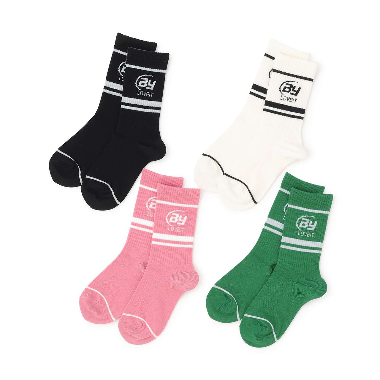 Logo Crew Socks,Black, large image number 4
