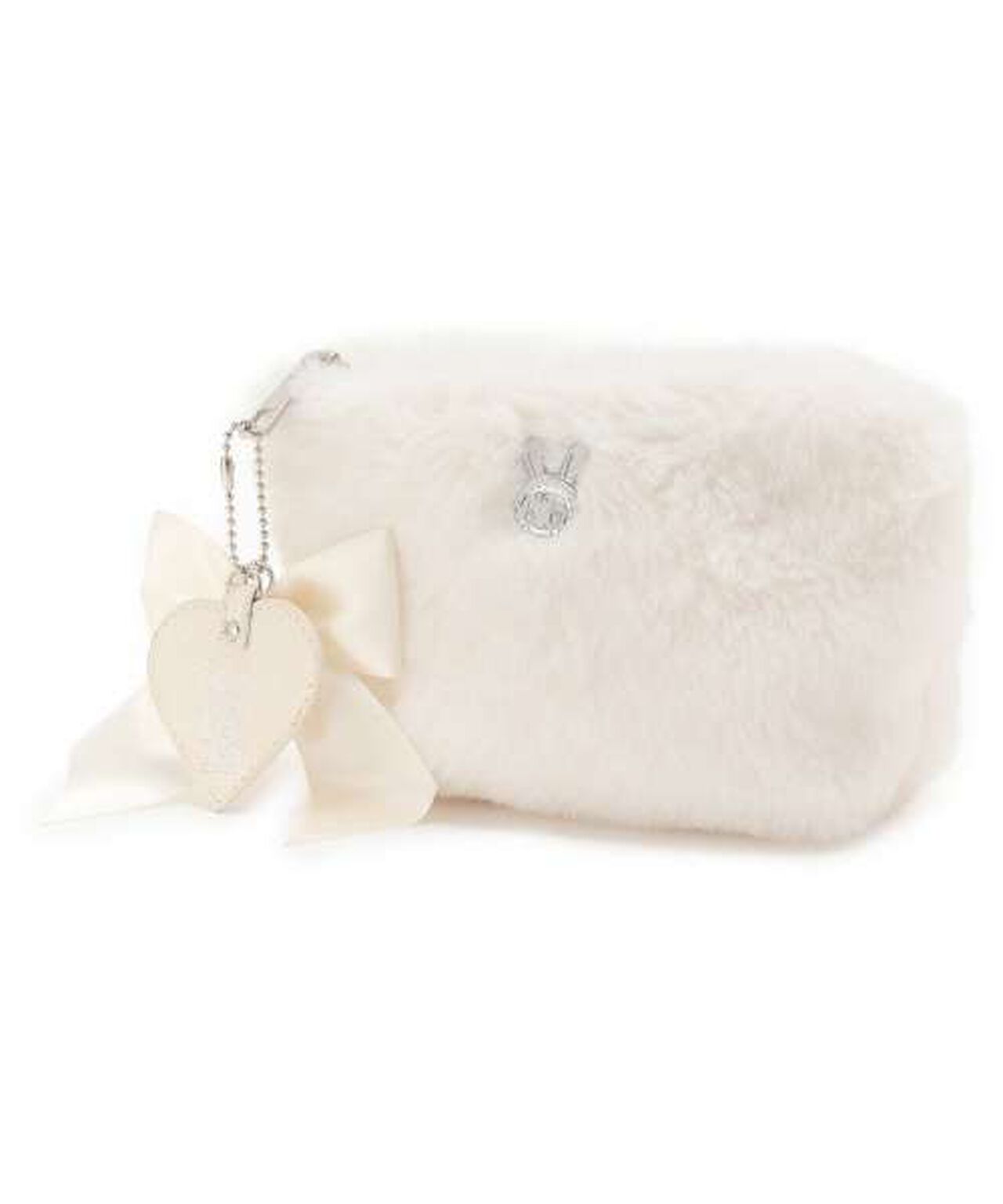 Berie-chan Fluffy Charm Pouch,Ivory, large image number 0
