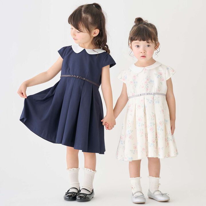 Collared Tuck One-Piece Dress,Multi color, medium image number 5