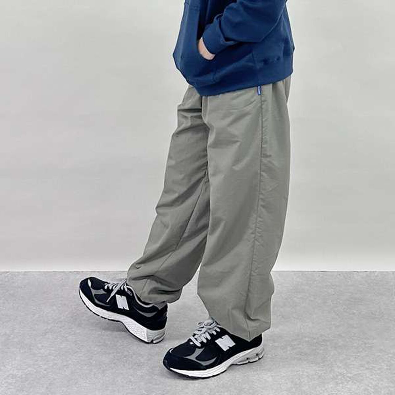 Nylon Brushed Lining Jogger Pants,Khaki, large image number 0