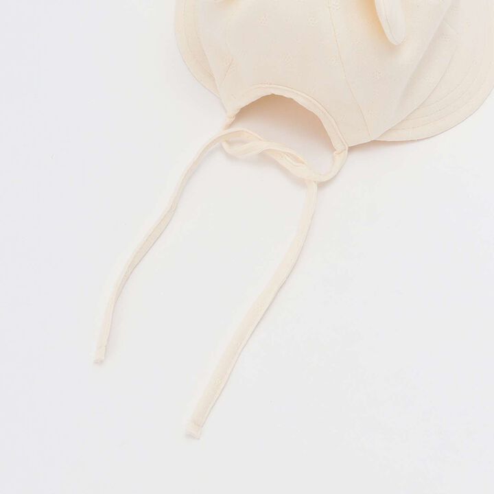 ☆Organic Bear Ear Hat [Made in Japan],Pearl white, medium image number 6
