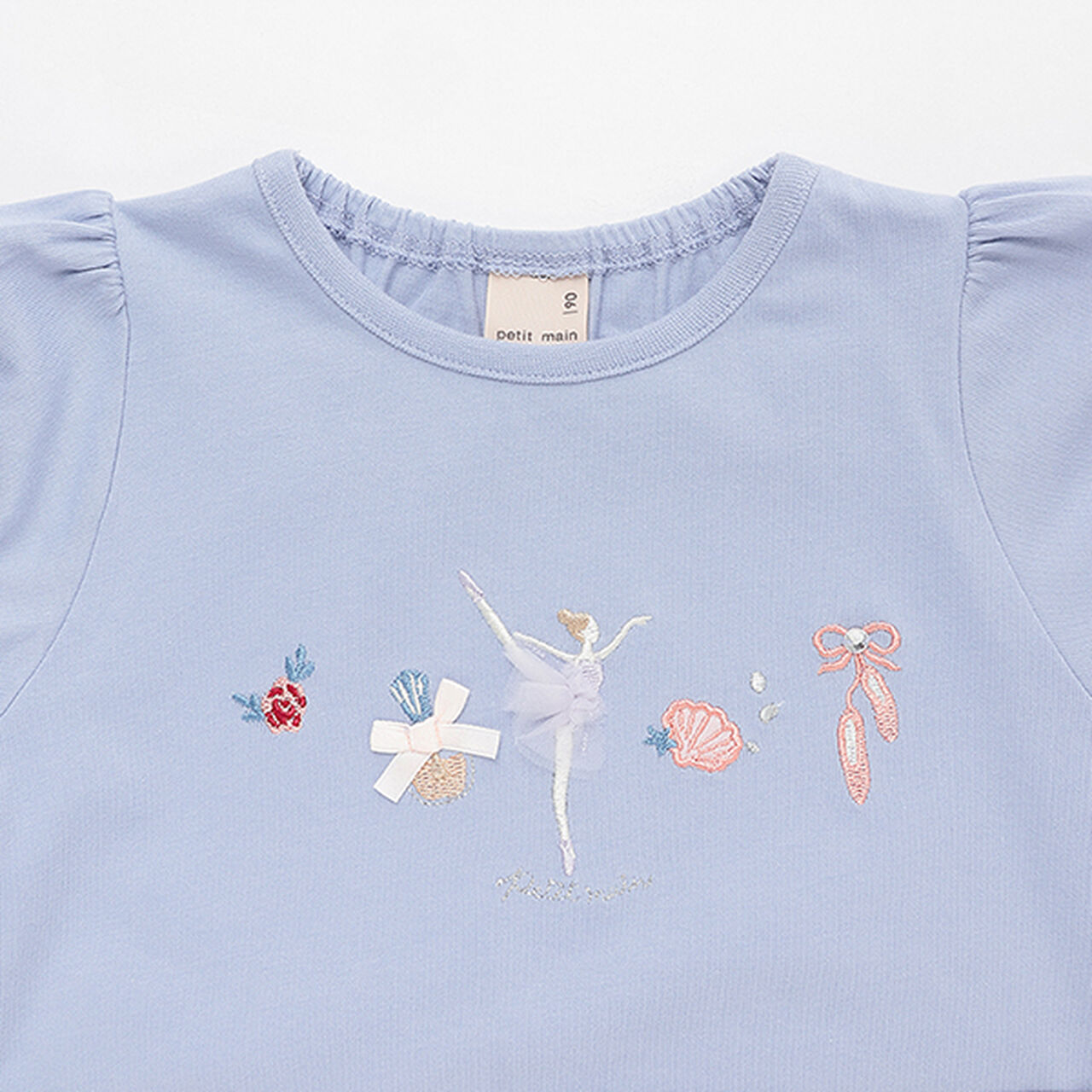 [Cool Touch] Ballet Motif T-Shirt,Sax blue, large image number 12
