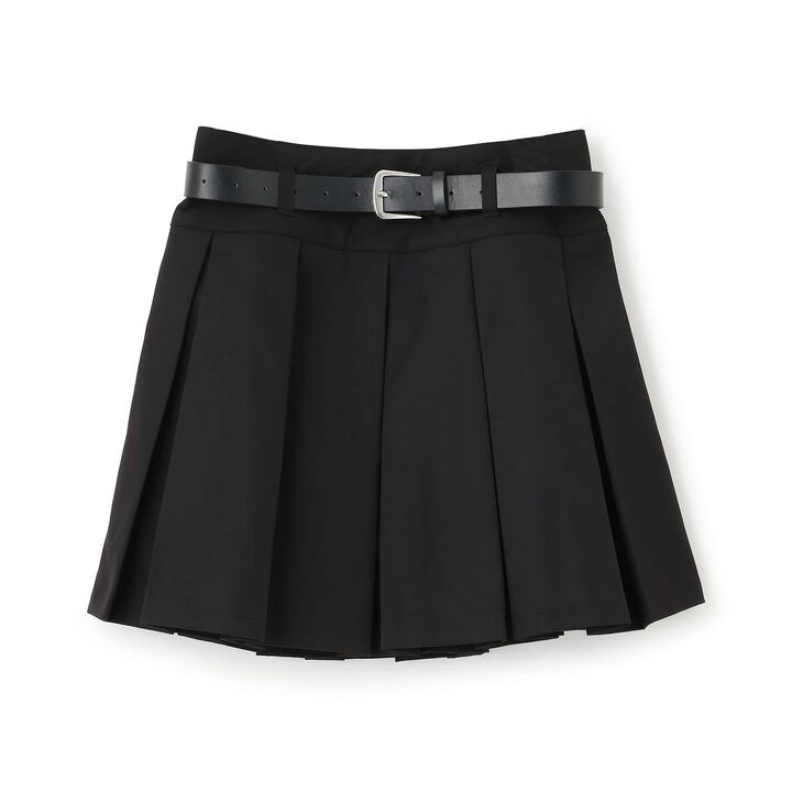 [Easy Care] Pleated Skirt with Belt,Gray, medium image number 8