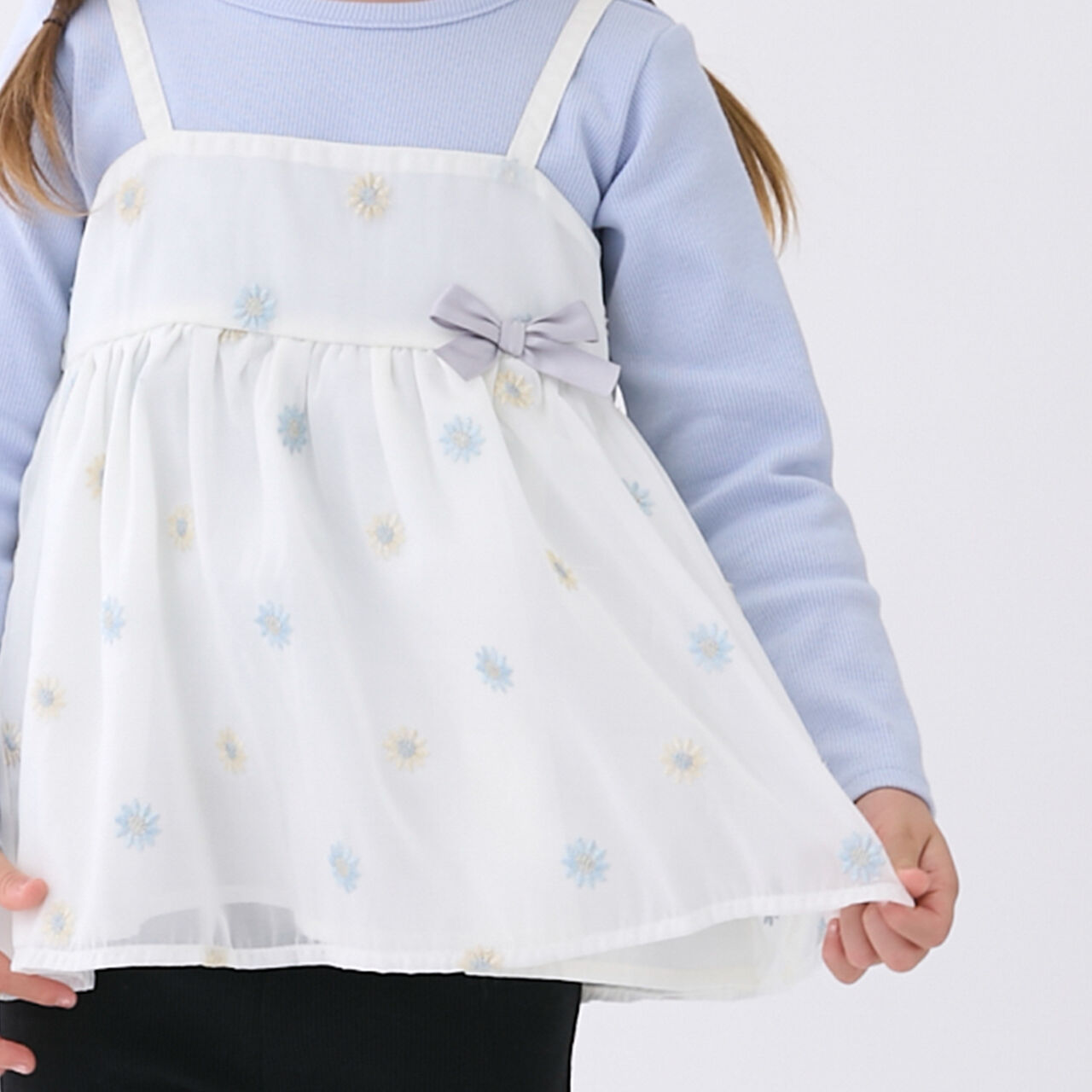 Link Floral Embroidery Tunic Set,Light blue, large image number 3