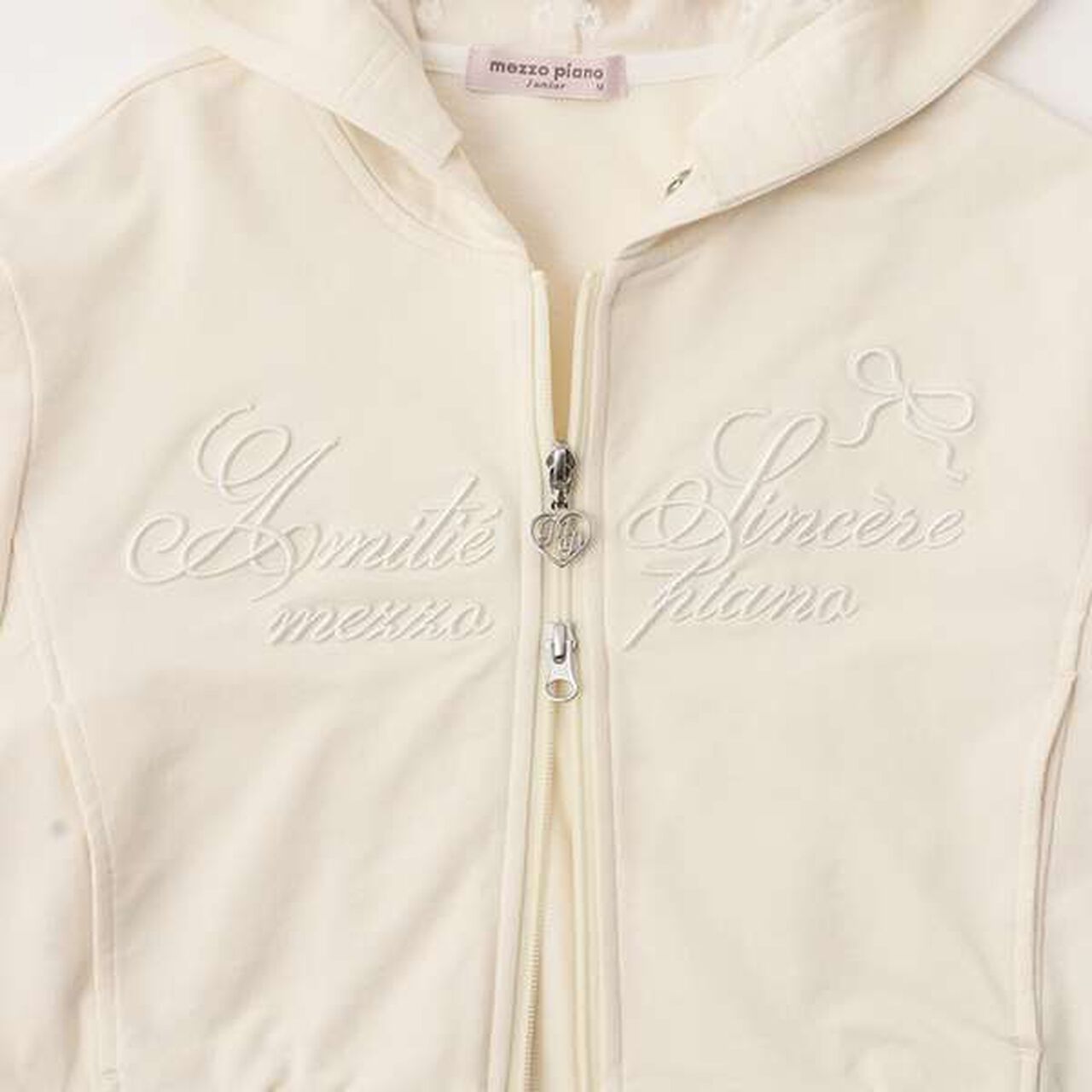Antibacterial & Deodorizing Short-Length Double Zip Parka,Ivory, large image number 9