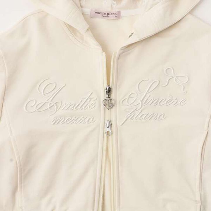 Antibacterial & Deodorizing Short-Length Double Zip Parka,Ivory, medium image number 9