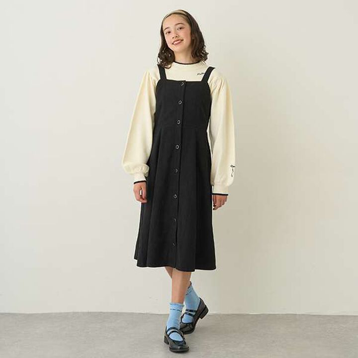 Knit Pullover & Camisole Dress Set,Black, medium image number 0