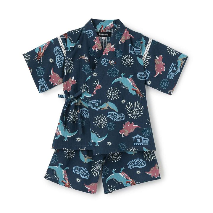 Dinosaur Print Jinbei,Gray, medium image number 12