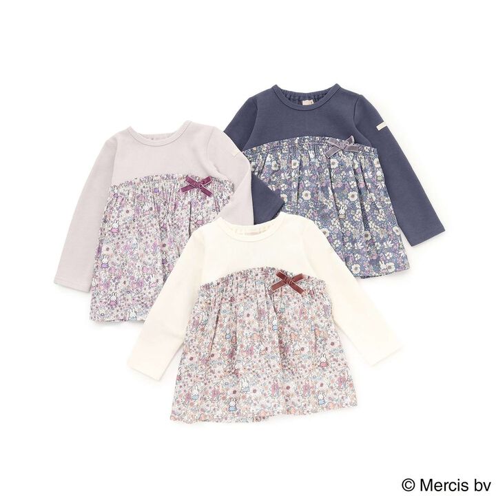 [Miffy] Floral Pattern Docking Tunic,Navy, medium image number 13