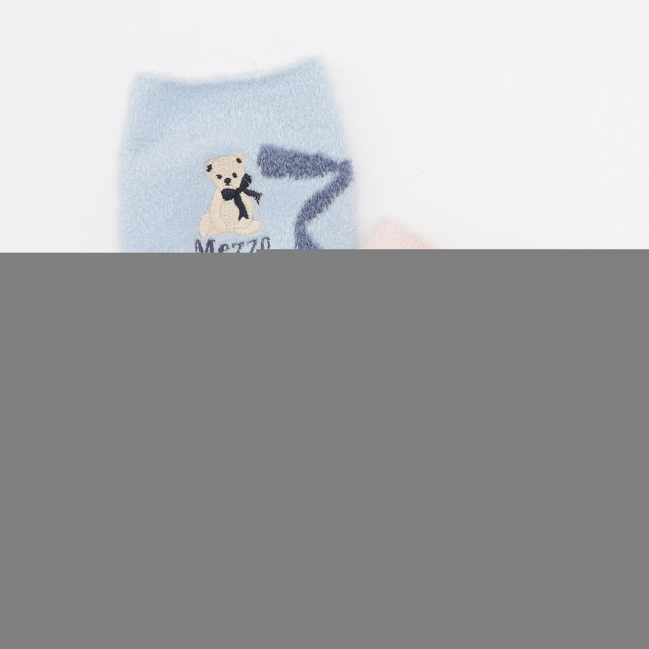 [乳木果油加工絨毛材質] 混款刺繡室內襪,粉紅色, large image number 7