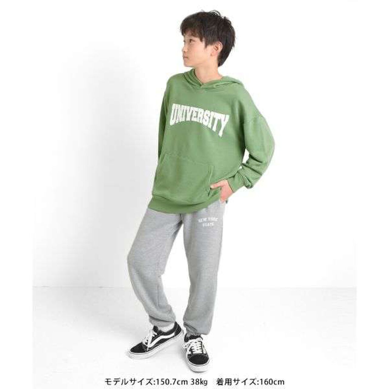 Fleece College Print Parka,Black, large image number 12