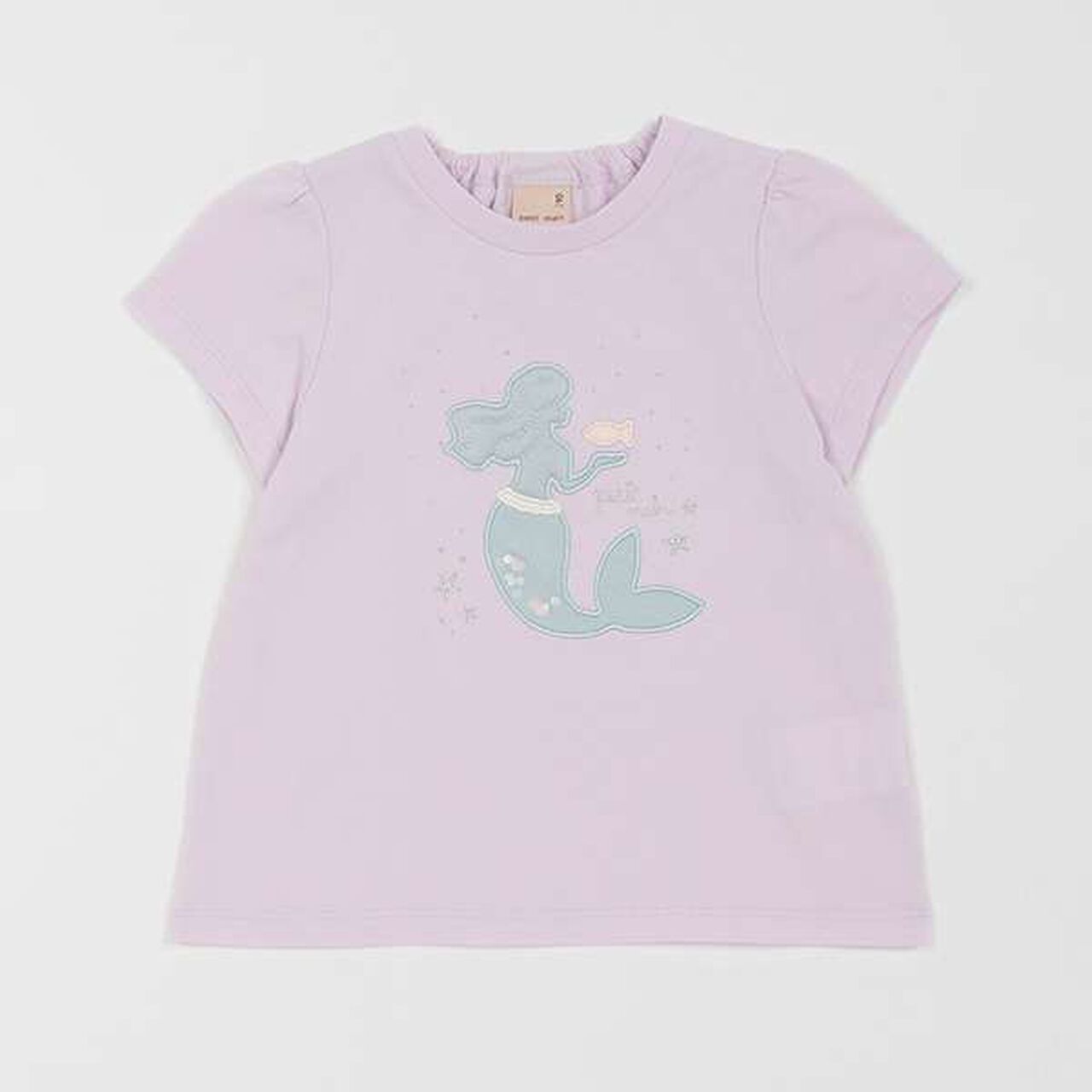 Anti-Stain Sparkling Motif T-Shirt (Kids),Light blue, large image number 22