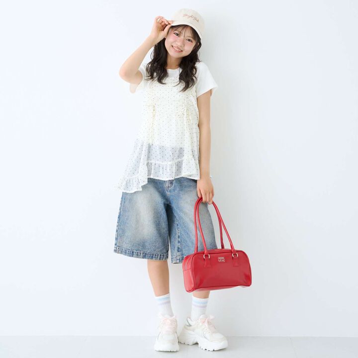 [LTXC/Antibacterial Deodorizing] Inner Lined Irregular Hem Camisole Tunic,Polka dots, medium image number 7