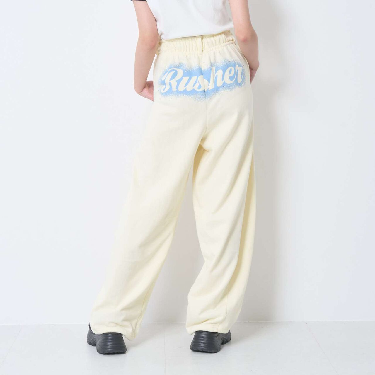 [LTXC/100% Cotton] Back Logo Curve Sweatpants,Top gray, large image number 4