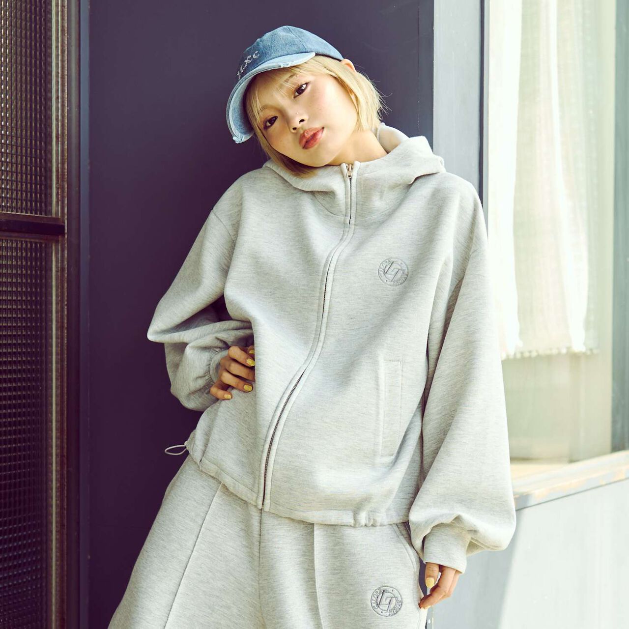 [Fuwakaru/Set Available] Lame Cardboard Loose Parka,Gray, large image number 0