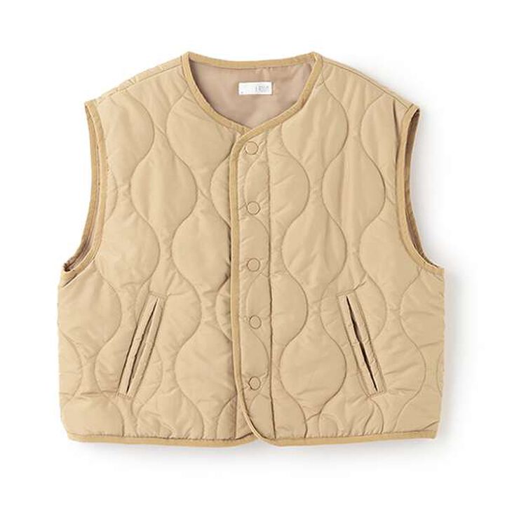 [Mix and Match Series] Quilted Vest,Ivory, medium image number 1