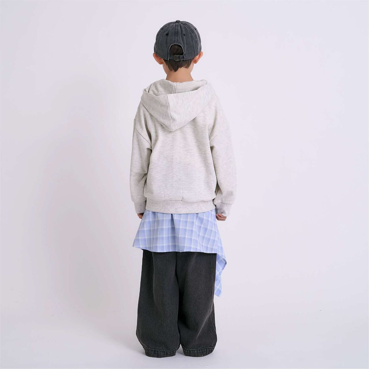 Quick-Dry Logo Zip Parka [Sarasara Plus],Top gray, large image number 5