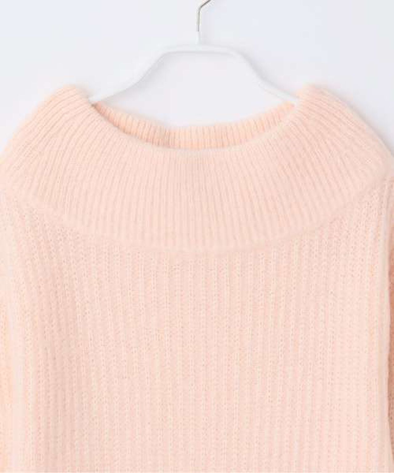 Lace Hem Knit One-Piece Dress [Korean Fashion],Pink, large image number 6