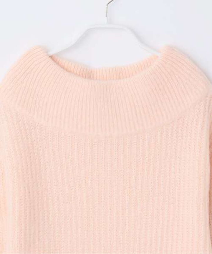 Lace Hem Knit One-Piece Dress [Korean Fashion],Pink, medium image number 6