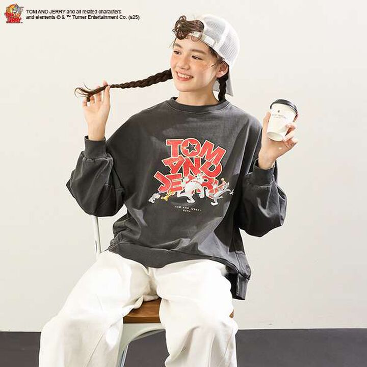 [AMI] [TOM AND JERRY] Photography Pullover,Gray, medium image number 3