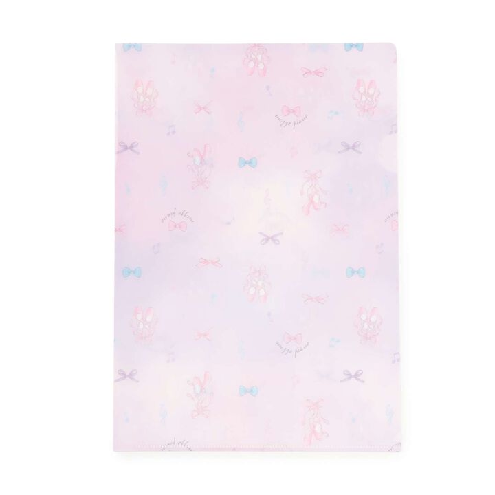 [Stationery] Ballet Pattern Clear File 2-Piece Set,Light pink, medium image number 1