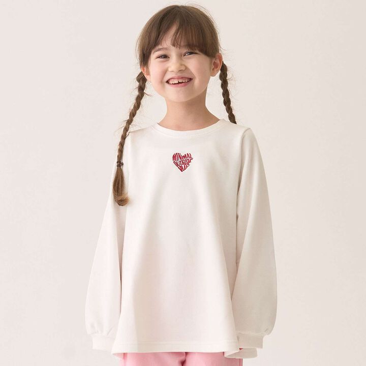 Fleece A-Line One-Point Pullover,Off white, medium image number 0