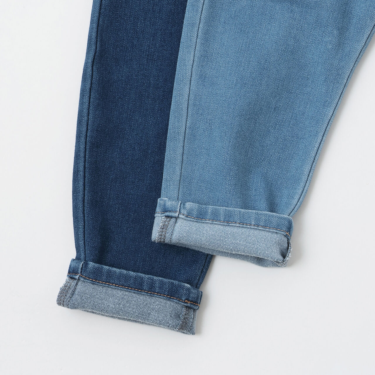 Wool Lined Denim Barrel Pants,Sax blue, large image number 13